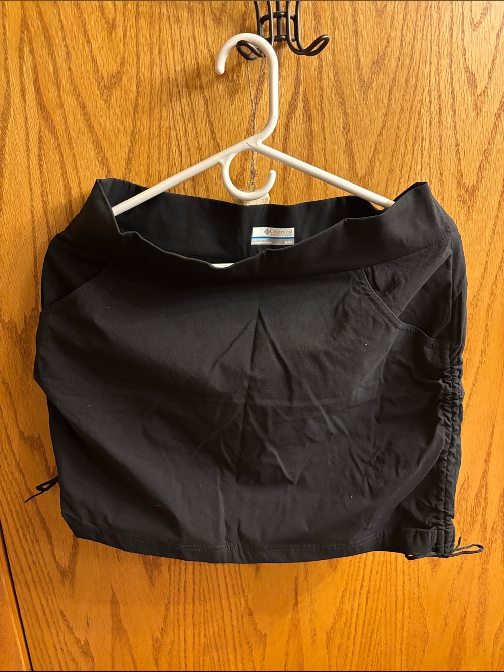 Columbia Black Athletic Drawstring Skort w/ Built in Shorts
